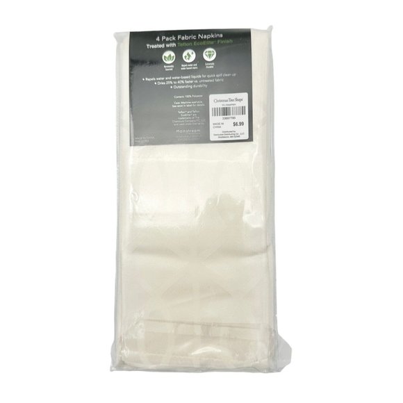 Set of 12 Napkins (Three 4 Packs) 18 x 18 inch Ecru NIP - Picture 5 of 7